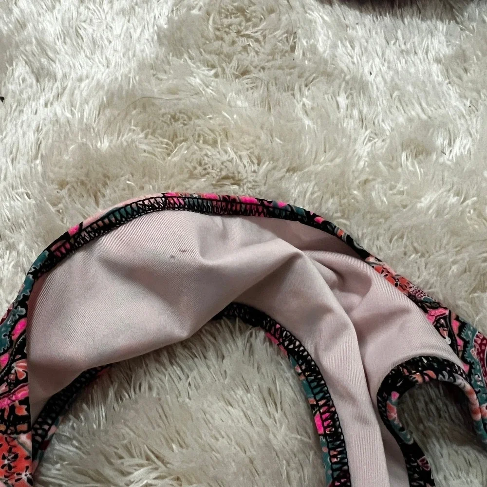 Shade & Shore Bikini Set Swimsuit Women's Small Pink‎ Paisley Y2K Summer